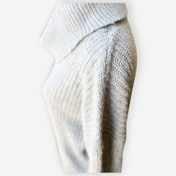 Express Turtleneck Cowlneck Multicolor Knit Relaxed Boxy Fit Sweater. XS. - Picture 3 of 9